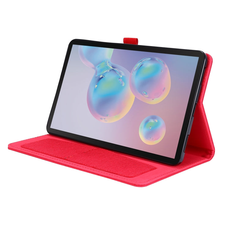 For Samsung Galaxy Tab A 8.4 (2020) Horizontal Flip TPU + Fabric PU Leather Protective Case with Name Card Clip