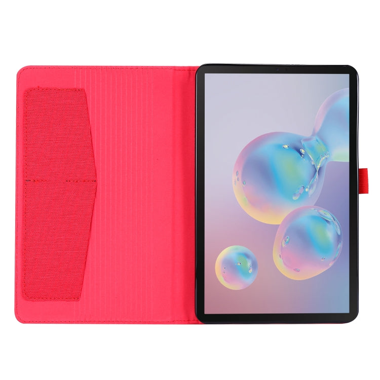 For Samsung Galaxy Tab A 8.4 (2020) Horizontal Flip TPU + Fabric PU Leather Protective Case with Name Card Clip