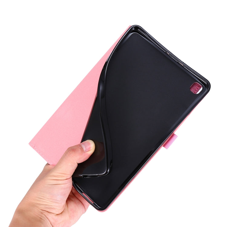 For Samsung Galaxy Tab A 8.4 (2020) Horizontal Flip TPU + Fabric PU Leather Protective Case with Name Card Clip
