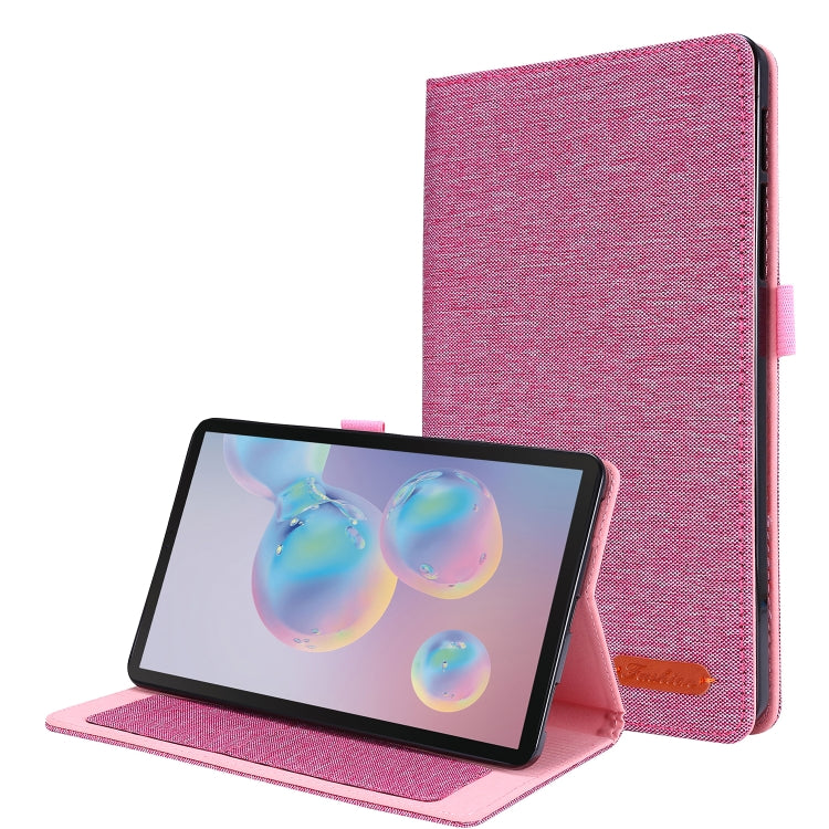 For Samsung Galaxy Tab A 8.4 (2020) Horizontal Flip TPU + Fabric PU Leather Protective Case with Name Card Clip