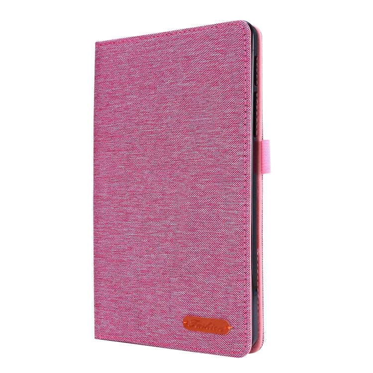 For Samsung Galaxy Tab A 8.4 (2020) Horizontal Flip TPU + Fabric PU Leather Protective Case with Name Card Clip