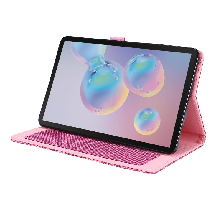 For Samsung Galaxy Tab A 8.4 (2020) Horizontal Flip TPU + Fabric PU Leather Protective Case with Name Card Clip