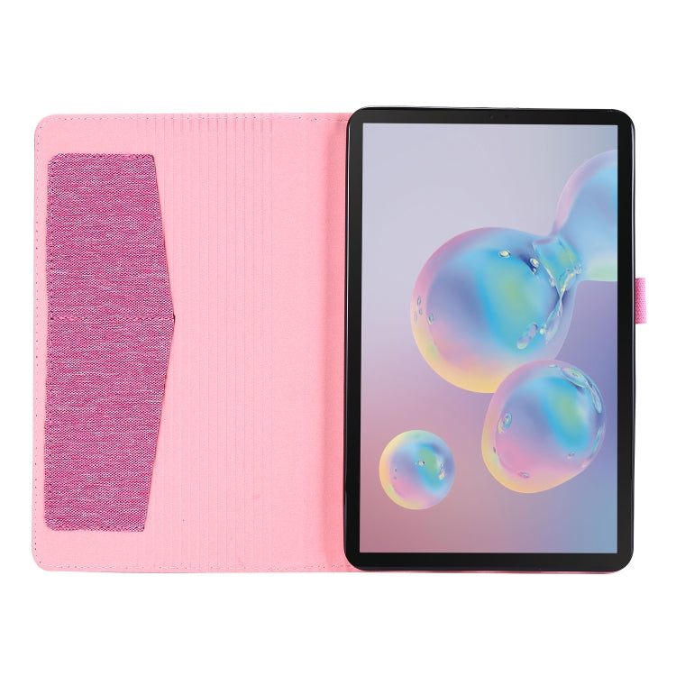 For Samsung Galaxy Tab A 8.4 (2020) Horizontal Flip TPU + Fabric PU Leather Protective Case with Name Card Clip