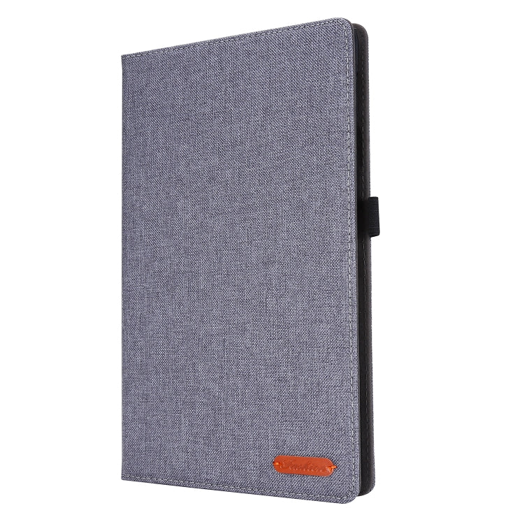 For Samsung Galaxy Tab S6 Lite Horizontal Flip TPU + Fabric PU Leather Protective Case with Name Card Clip