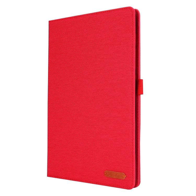 For Samsung Galaxy Tab S6 Lite Horizontal Flip TPU + Fabric PU Leather Protective Case with Name Card Clip
