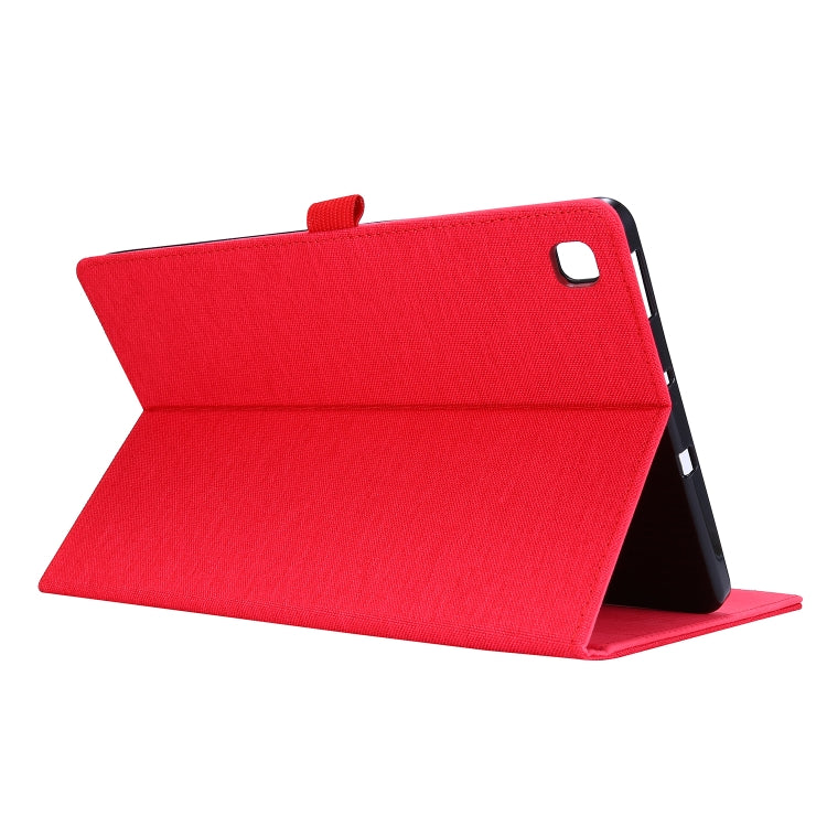 For Samsung Galaxy Tab S6 Lite Horizontal Flip TPU + Fabric PU Leather Protective Case with Name Card Clip