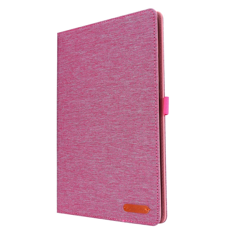 For Samsung Galaxy Tab S6 Lite Horizontal Flip TPU + Fabric PU Leather Protective Case with Name Card Clip