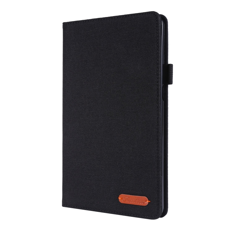 For Lenovo Tab M8 Horizontal Flip TPU + Fabric PU Leather Protective Case with Name Card Clip