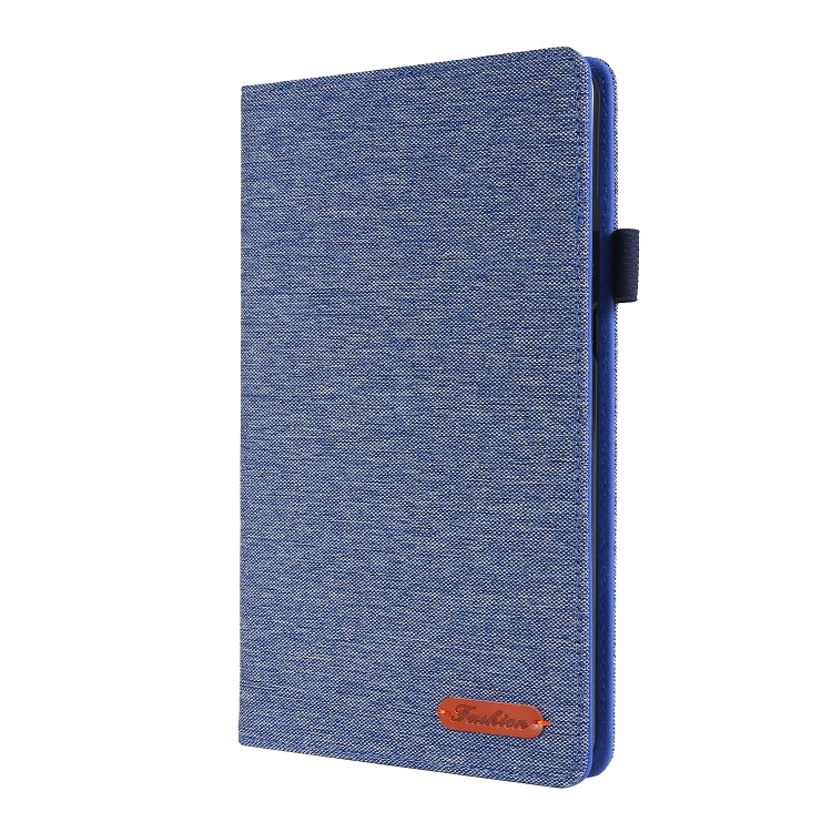 For Lenovo Tab M8 Horizontal Flip TPU + Fabric PU Leather Protective Case with Name Card Clip