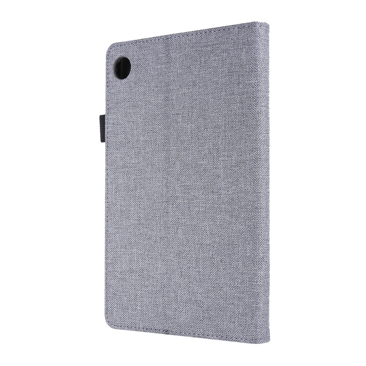 For Lenovo Tab M8 Horizontal Flip TPU + Fabric PU Leather Protective Case with Name Card Clip