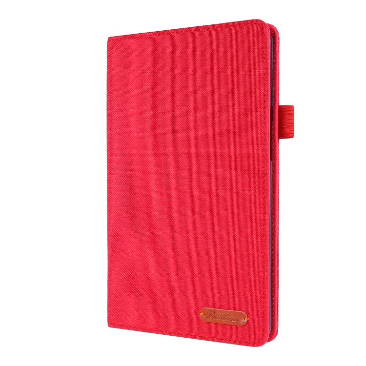 For Lenovo Tab M8 Horizontal Flip TPU + Fabric PU Leather Protective Case with Name Card Clip