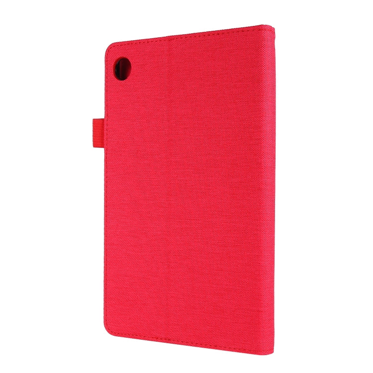 For Lenovo Tab M8 Horizontal Flip TPU + Fabric PU Leather Protective Case with Name Card Clip
