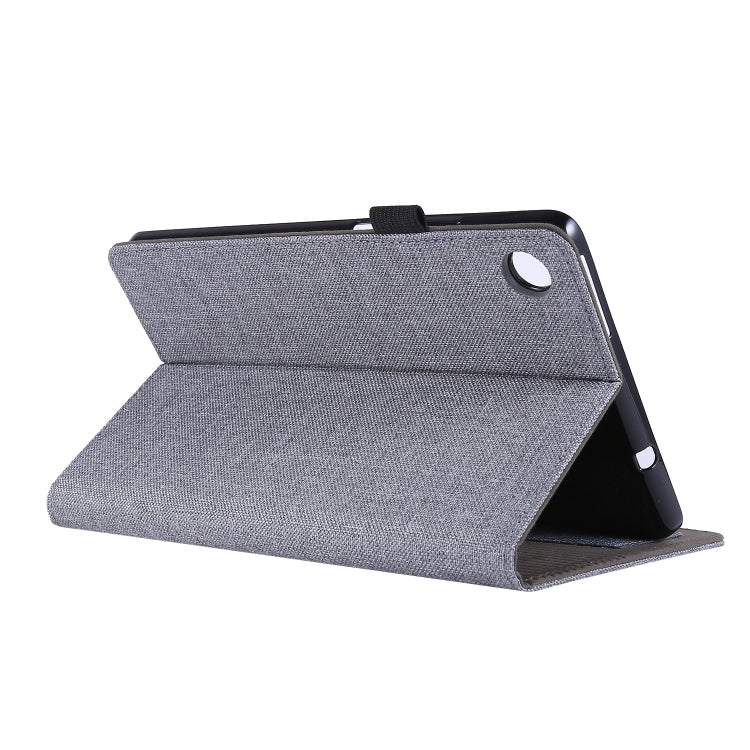 For Lenovo Tab M8 Horizontal Flip TPU + Fabric PU Leather Protective Case with Name Card Clip