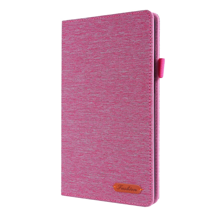 For Lenovo Tab M8 Horizontal Flip TPU + Fabric PU Leather Protective Case with Name Card Clip