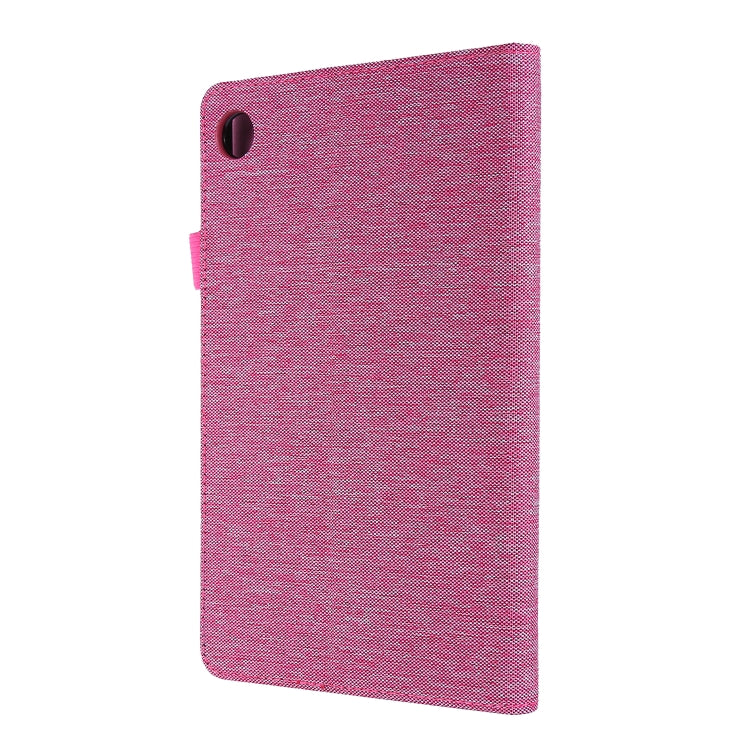 For Lenovo Tab M8 Horizontal Flip TPU + Fabric PU Leather Protective Case with Name Card Clip