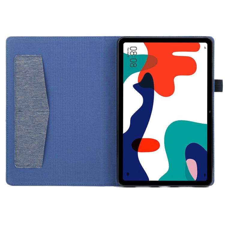 For Huawei Matepad 10.4 Horizontal Flip TPU + Fabric PU Leather Protective Case with Name Card Clip