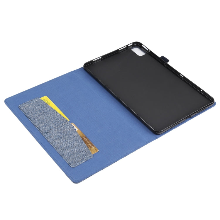 For Huawei Matepad 10.4 Horizontal Flip TPU + Fabric PU Leather Protective Case with Name Card Clip