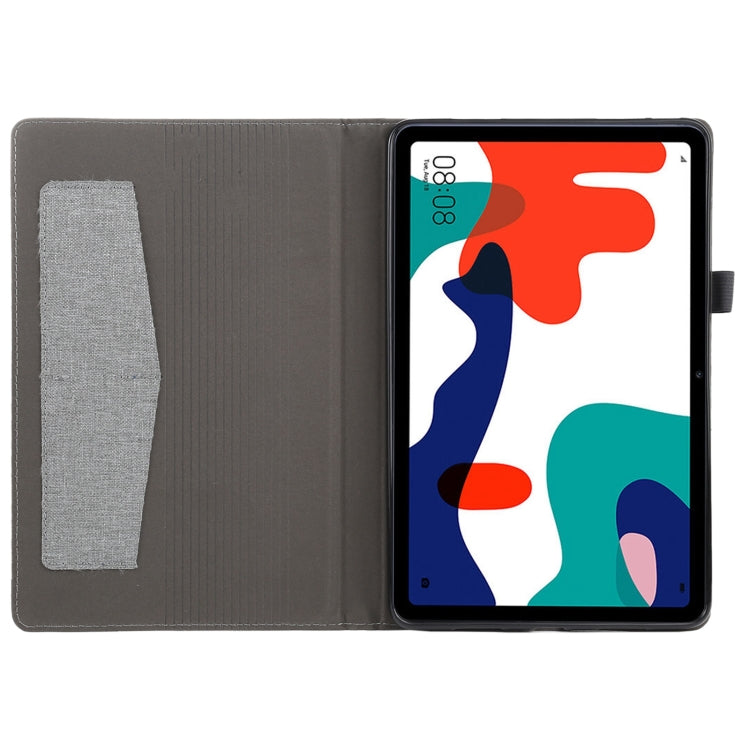 For Huawei Matepad 10.4 Horizontal Flip TPU + Fabric PU Leather Protective Case with Name Card Clip