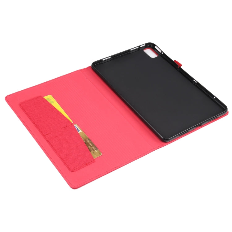For Huawei Matepad 10.4 Horizontal Flip TPU + Fabric PU Leather Protective Case with Name Card Clip