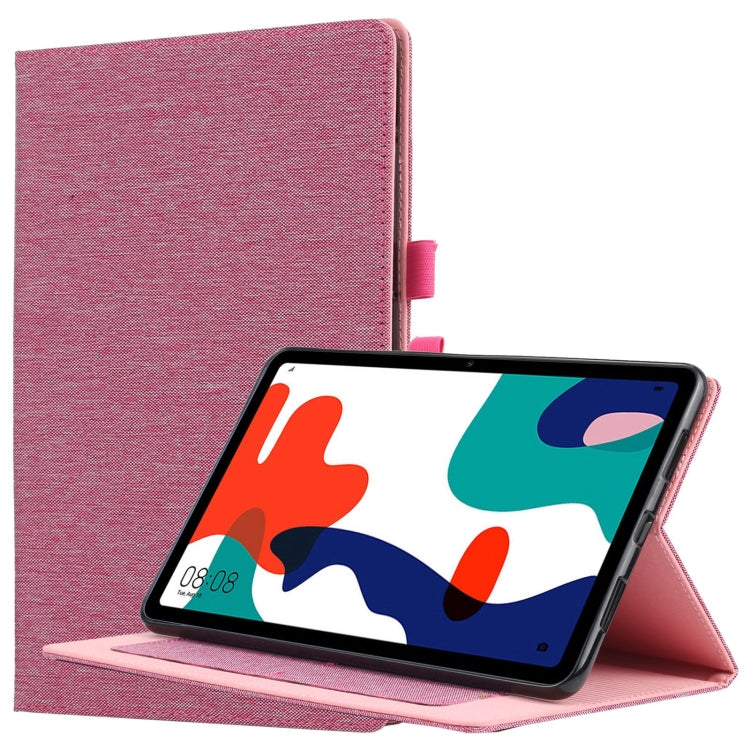For Huawei Matepad 10.4 Horizontal Flip TPU + Fabric PU Leather Protective Case with Name Card Clip