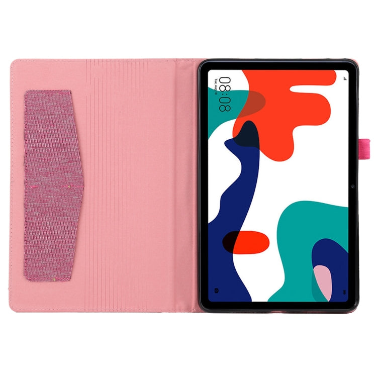 For Huawei Matepad 10.4 Horizontal Flip TPU + Fabric PU Leather Protective Case with Name Card Clip