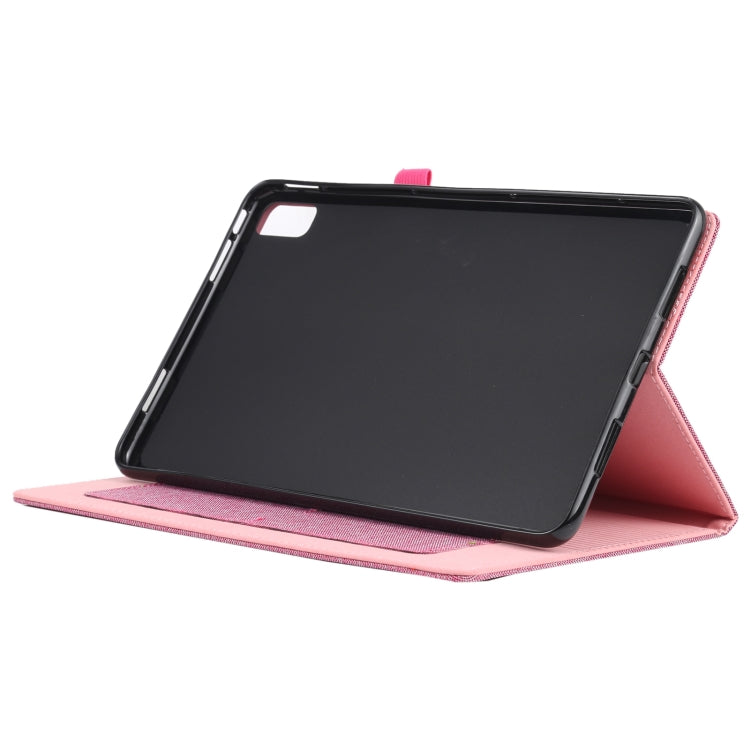 For Huawei Matepad 10.4 Horizontal Flip TPU + Fabric PU Leather Protective Case with Name Card Clip