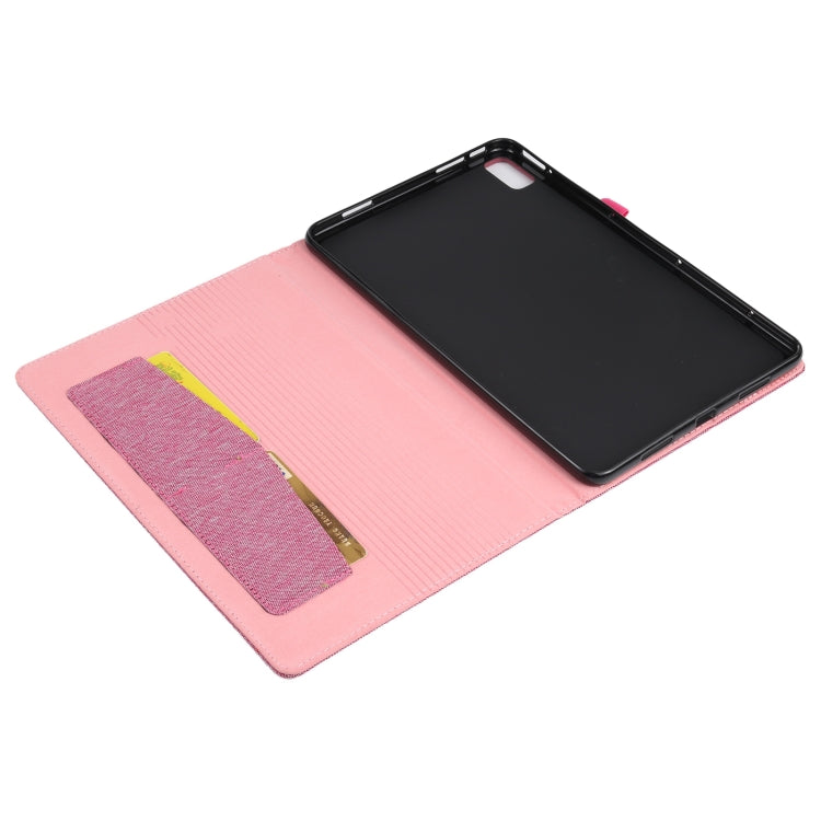 For Huawei Matepad 10.4 Horizontal Flip TPU + Fabric PU Leather Protective Case with Name Card Clip