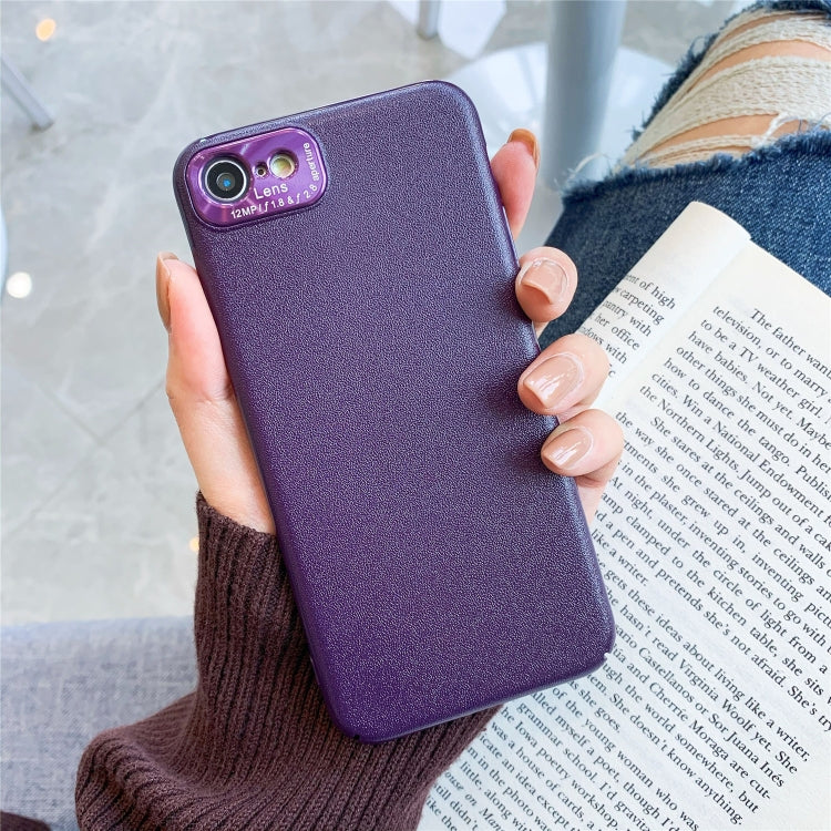 For iPhone SE 2022 / SE 2020 / 7 / 8  All-Inclusive Pure Prime Skin Plastic Case with Lens Ring Protection Cover