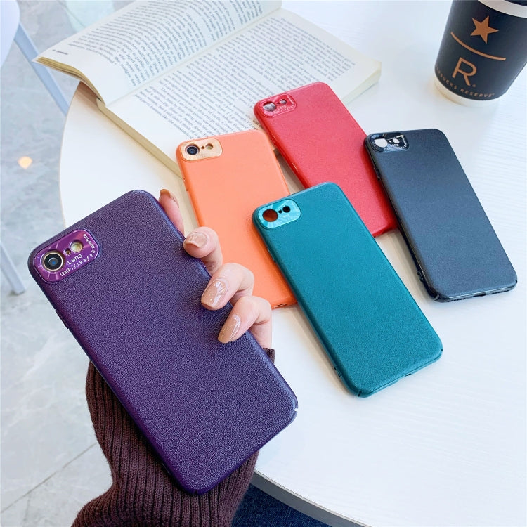 For iPhone SE 2022 / SE 2020 / 7 / 8  All-Inclusive Pure Prime Skin Plastic Case with Lens Ring Protection Cover