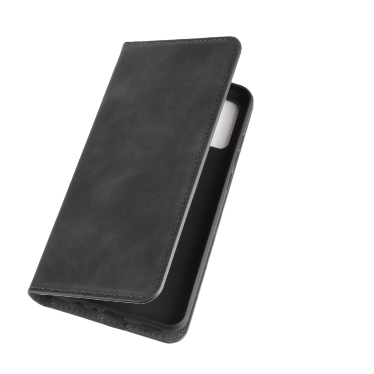 For Huawei P smart 2020 Retro-skin Business Magnetic Suction Leather Case with Holder & Card Slots & Wallet