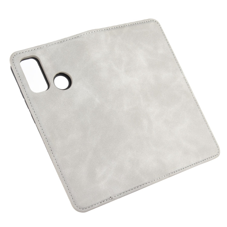 For Huawei P smart 2020 Retro-skin Business Magnetic Suction Leather Case with Holder & Card Slots & Wallet