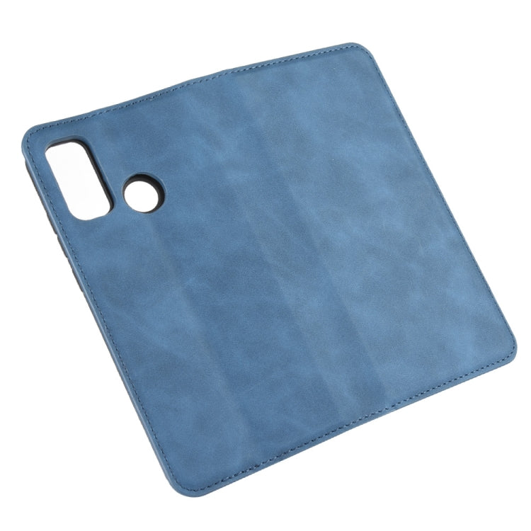 For Huawei P smart 2020 Retro-skin Business Magnetic Suction Leather Case with Holder & Card Slots & Wallet