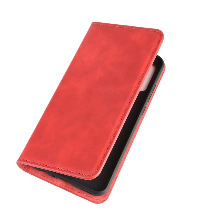 For Huawei P smart 2020 Retro-skin Business Magnetic Suction Leather Case with Holder & Card Slots & Wallet