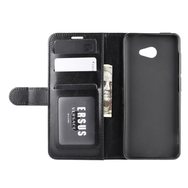 For Kyocera Basio 4 KYV47 R64 Texture Single Horizontal Flip Protective Case with Holder & Card Slots & Wallet& Photo Frame