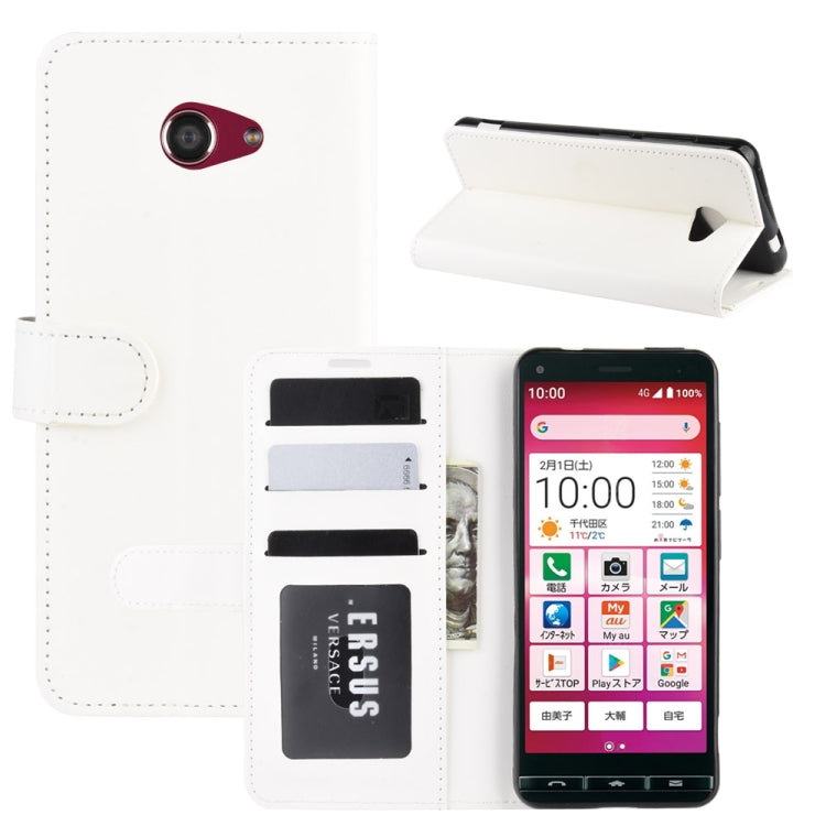 For Kyocera Basio 4 KYV47 R64 Texture Single Horizontal Flip Protective Case with Holder & Card Slots & Wallet& Photo Frame