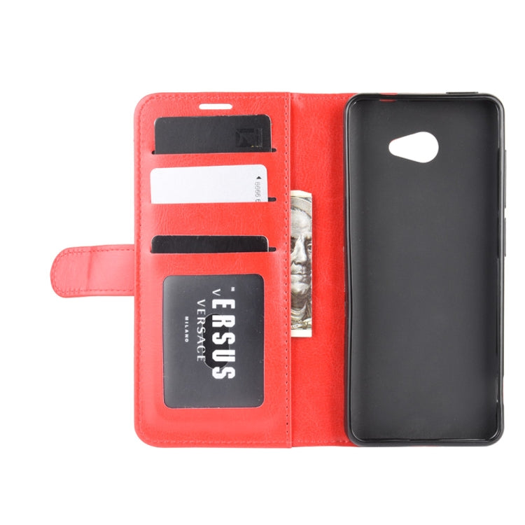 For Kyocera Basio 4 KYV47 R64 Texture Single Horizontal Flip Protective Case with Holder & Card Slots & Wallet& Photo Frame