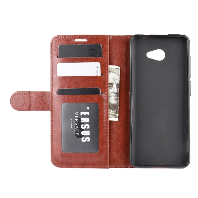 For Kyocera Basio 4 KYV47 R64 Texture Single Horizontal Flip Protective Case with Holder & Card Slots & Wallet& Photo Frame