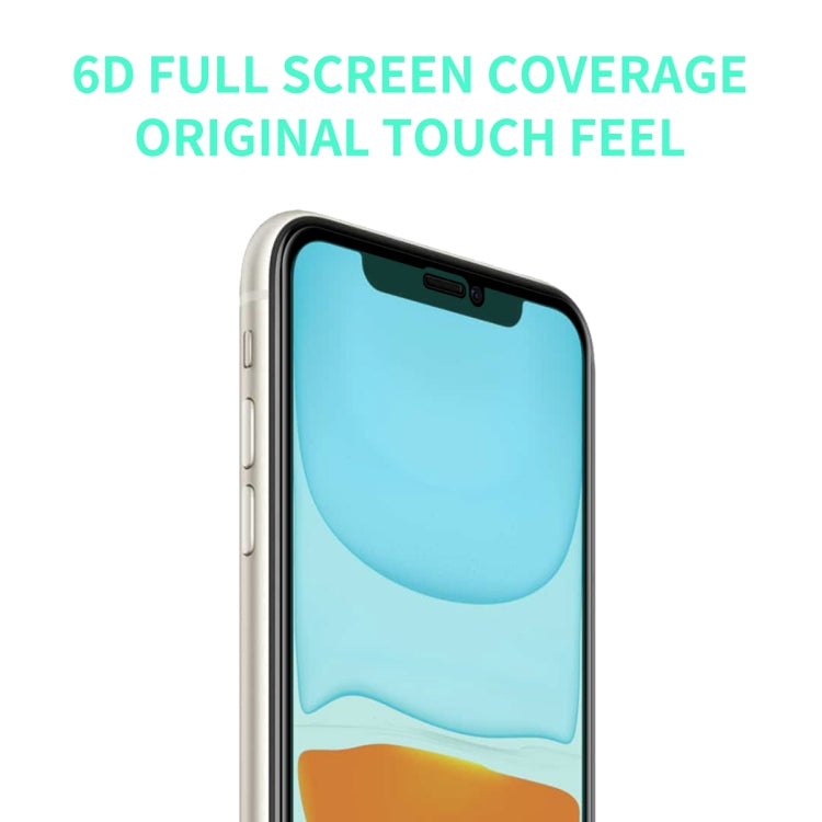 For iPhone 11 / XR ENKAY Hat-Prince 0.26mm 9H 6D Curved Full Screen Eye Protection Green Film Tempered Glass Protector
