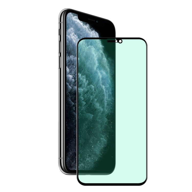 For iPhone 11 Pro / XS / X ENKAY Hat-Prince 0.26mm 9H 6D Curved Full Screen Eye Protection Green Film Tempered Glass Protector
