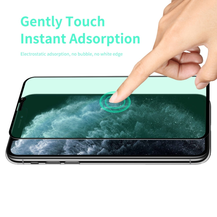 For iPhone 11 Pro / XS / X ENKAY Hat-Prince 0.26mm 9H 6D Curved Full Screen Eye Protection Green Film Tempered Glass Protector