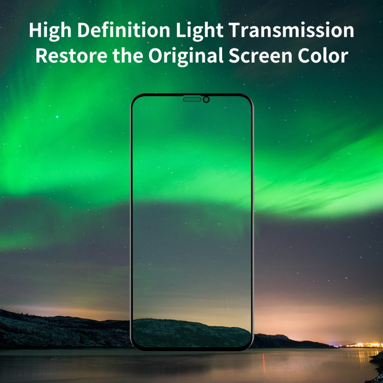 For iPhone 11 Pro Max / XS Max ENKAY Hat-Prince 0.26mm 9H 6D Curved Full Screen Eye Protection Green Film Tempered Glass Protector