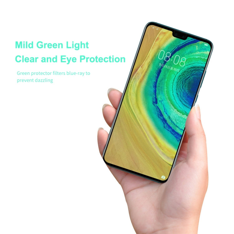 For Huawei Mate 30 ENKAY Hat-Prince 0.26mm 9H 6D Curved Full Screen Eye Protection Green Film Tempered Glass Protector