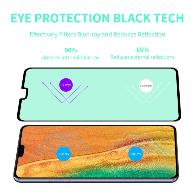 For Huawei Mate 30 ENKAY Hat-Prince 0.26mm 9H 6D Curved Full Screen Eye Protection Green Film Tempered Glass Protector