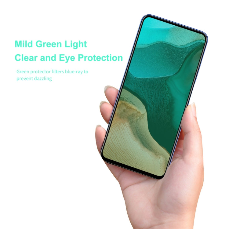 For Xiaomi Redmi K30 Pro/Note 9 Pro ENKAY Hat-Prince 0.26mm 9H 6D Curved Full Screen Eye Protection Green Film Tempered Glass Protector