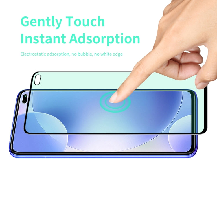 For Xiaomi Redmi K30 ENKAY Hat-Prince 0.26mm 9H 6D Curved Full Screen Eye Protection Green Film Tempered Glass Protector