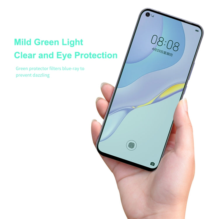 For Huawei Nova 7/HONOR 30 ENKAY Hat-Prince 0.26mm 9H 6D Curved Full Screen Eye Protection Green Film Tempered Glass Protector