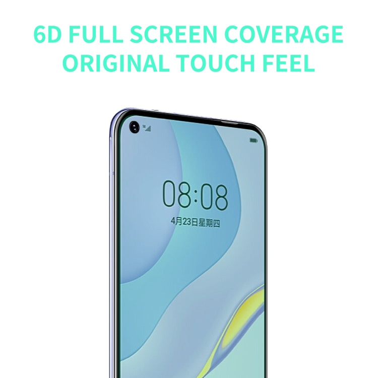 For Huawei Nova 7/HONOR 30 ENKAY Hat-Prince 0.26mm 9H 6D Curved Full Screen Eye Protection Green Film Tempered Glass Protector