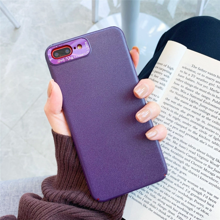 For iPhone 8 Plus / 7 Plus All-Inclusive Pure Prime Skin Plastic Case with Lens Ring Protection Cover