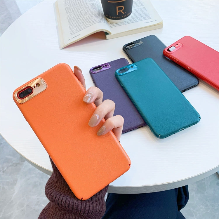 For iPhone 8 Plus / 7 Plus All-Inclusive Pure Prime Skin Plastic Case with Lens Ring Protection Cover