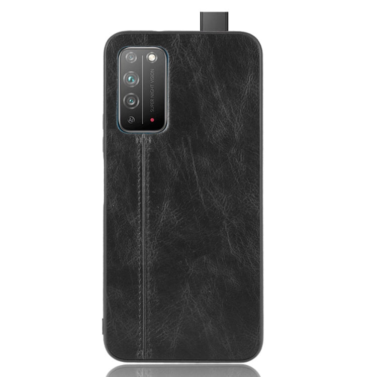 For Huawei Honor X10 Shockproof Sewing Cow Pattern Skin PC + PU + TPU Case